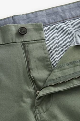 Next Chinoshorts Stretch-Chinoshorts Slim-Fit Khaki/Dunkelgrün/Grün