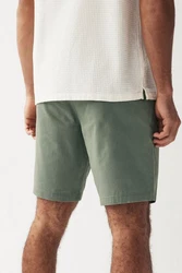Next Chinoshorts Stretch-Chinoshorts Slim-Fit Khaki/Dunkelgrün/Grün