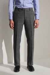 Next Slim Fit Anzughose mit Prince-of-Wales-Karo Grau