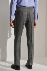 Next Slim Fit Anzughose mit Prince-of-Wales-Karo Grau