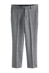 Next Slim Fit Anzughose mit Prince-of-Wales-Karo Grau