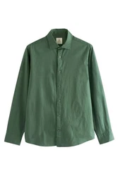 Next Langarmhemd Slim Fit Hemd Grün/Dunkelgrün