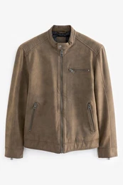 Lederimitatjacke Bikerjacke aus Velourskunstleder (1-St)