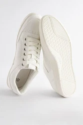 Next Lässig-elegante Sneaker Weiß/Creme/Grau
