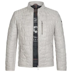 Milestone Lederjacke Alessio Grau/Beige/Khaki/Creme