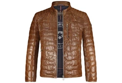 Milestone Lederjacke Alessio Braun/Beige/Dunkelbraun