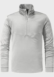 Schöffel Strickfleece-Pullover CIRC Fleece Looop Hellgrau/Grau