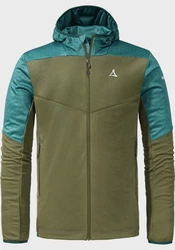 Schöffel Fleecejacke Hoody Svardalen Grün/Dunkelgrün