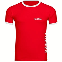 T-Shirt Kontrast Kanada - Brust & Seite - Mnner