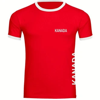 multifanshop T-Shirt Kontrast Kanada Mnner