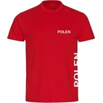 multifanshop T-Shirt Herren Polen - Brust & Seite Rot