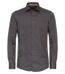 CASAMODA VENTI Business Langarmhemd Dunkelgrau/Grau/Khaki