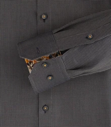 CASAMODA VENTI Business Langarmhemd Dunkelgrau/Grau/Khaki
