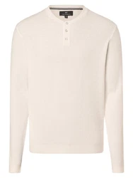 Nils Sundstrm Strickpullover Weiß/Khaki/Beige/Braun