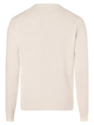 Nils Sundstrm Strickpullover Weiß/Khaki/Beige/Braun