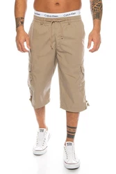 BENK Cargoshorts Freemen Bermuda Cargo Capri Kurze Hose Vintage Short Casual Khaki/Beige