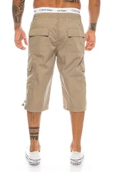 BENK Cargoshorts Freemen Bermuda Cargo Capri Kurze Hose Vintage Short Casual Khaki/Beige