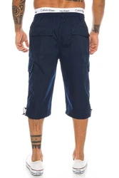 BENK Cargoshorts Freemen Bermuda Cargo Capri Kurze Hose Vintage Short Casual Dunkelblau/Blau