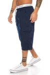 BENK Cargoshorts Freemen Bermuda Cargo Capri Kurze Hose Vintage Short Casual Dunkelblau/Blau