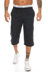 BENK Cargoshorts Freemen Bermuda Cargo Capri Kurze Hose Vintage Short Casual Schwarz/Dunkelblau