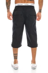 BENK Cargoshorts Freemen Bermuda Cargo Capri Kurze Hose Vintage Short Casual Schwarz/Dunkelblau