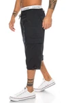 BENK Cargoshorts Freemen Bermuda Cargo Capri Kurze Hose Vintage Short Casual Schwarz/Dunkelblau