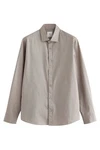 Next Langarmhemd Slim Fit Hemd Khaki/Beige/Braun/Grau