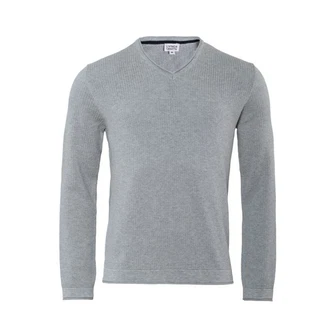 LIVING CRAFTS Strickpullover RENZO Hellgrau/Grau