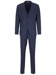 SteffenKlein Anzug Slim-Fit Dunkelblau/Hellblau/Blau
