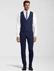 SteffenKlein Anzug Slim-Fit Dunkelblau/Hellblau/Blau