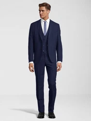 SteffenKlein Anzug Slim-Fit Dunkelblau/Hellblau/Blau