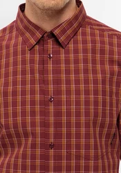 Jack Wolfskin HOT SPRINGS SHIRT Braun/Rot/Orange