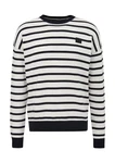 s.Oliver Pullover Strickpullover Dunkelblau/Weiß/Creme/Schwarz/Grau