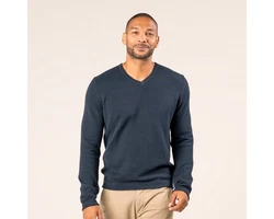 LIVING CRAFTS Strickpullover RENZO Dunkelblau/Blau