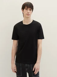 TOM TAILOR Denim T-Shirt (3er-Pack) Schwarz