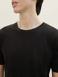 TOM TAILOR Denim T-Shirt (3er-Pack) Schwarz