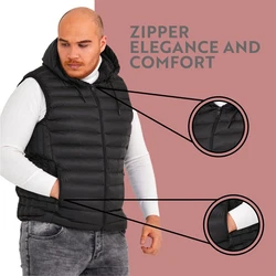 Jackett Danger bergre Herren Weste Orange/Schwarz