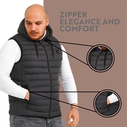 Jackett Danger bergre Herren Weste Schwarz/Orange
