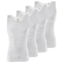 Unterhemd Herren Unterhemd 4er Pack, Doppelripp (Packung, 4er Pack)