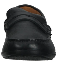 Imac Slipper Leder Slipper Schwarz/Hellblau