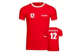 multifanshop T-Shirt Kontrast Spanien Trikot (12) Kontrast (12)