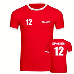 T-Shirt Kontrast Spanien - Trikot 12 - Mnner
