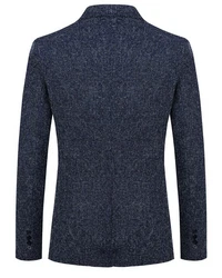 Allthemen Herren Sakko Slim Fit Hellblau/Dunkelblau/Blau