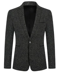 Allthemen Herren Sakko Slim Fit Dunkelgrau/Schwarz/Grau