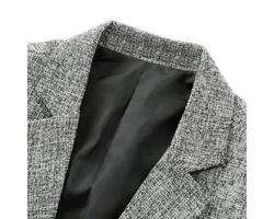 Allthemen Herren Sakko Slim Fit Grau/Hellgrau/Dunkelgrau