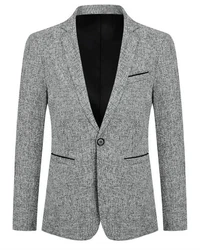 Allthemen Herren Sakko Slim Fit Grau/Hellgrau/Dunkelgrau