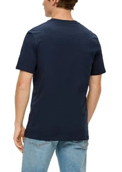 s.Oliver T-Shirt mit Frontprint Dunkelblau/Türkis/Blau/Mischfarben