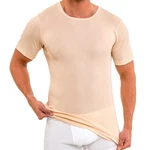 HERMKO Unterziehshirt 16800 Herren kurzarm Unterhemd Weiß/Beige/Khaki