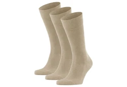 FALKE Kurzsocken Herren Family SO (3er Pack) Khaki/Beige/Braun