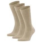 FALKE Kurzsocken Herren Family SO (3er Pack) Khaki/Beige/Braun